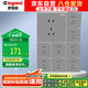 羅格朗（LEGRAND）開關(guān)插座面板 逸景深砂銀10A五孔墻壁電源插座套餐 十只裝