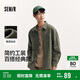 森馬長(cháng)袖襯衫男寬松工裝外套情侶款上衣純棉秋裝潮酷流行101524105202