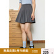 獨束大碼女裝韓系高腰百搭半身裙女2025春裝新款百褶裙A字裙短裙 熔巖灰 2XL (尺碼：4)