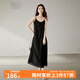 晚白【新品】萊賽爾吊帶連衣裙2025秋款內搭單穿月光裙寬松度假長(cháng)裙 黑色 L