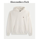 Abercrombie & Fitch小麋鹿圖案美式復古保暖抓絨套頭連帽衛衣25秋冬男裝122-5536 白色 M (180/100A)