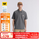 CAT卡特25春夏新品男士經(jīng)典美式POLO衫貼布短袖翻領(lǐng)T恤七夕禮物 灰色(建議拍小1碼） L