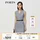 PORTS寶姿春夏新品女裝V領(lǐng)無(wú)袖中長(cháng)連衣裙ALN8D078MFQ085 灰色 M (6)
