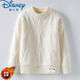 迪士尼女童毛衣兒童套頭新款秋冬季加絨加厚中大兒童學(xué)生打底毛衣 米白色加絨 160 (建議身高150左右)