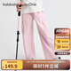 巴拉巴拉balaOne童裝女長(zhǎng)褲兒童褲子2025秋寬松直筒褲防潑水208325108001