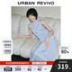 UR2025夏季新款女裝波嬉風(fēng)垂感長(zhǎng)款無(wú)袖連衣裙UWG750056 淺藍(lán) (面料微透) M