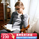 Olrain歐芮兒法式灰色針織衫女早秋新款假兩件通勤長(cháng)袖上衣 灰色（第二批次） M