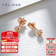 謝瑞麟（TSL）18K玫瑰金耳釘素金基礎(chǔ)款彩金耳環(huán)耳飾AG541