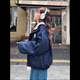 億梵莎棉服女2025新款冬季學(xué)生羊羔毛學(xué)院風(fēng)小個(gè)子羽棉襖絨服女夾棉外套 藏青色 均碼 （可聯(lián)系客服備注碼數）