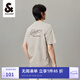 杰克·瓊斯（JACK&JONES）男裝短袖t恤男夏季新款潮流100%純棉休閑半袖T恤男士刺繡純色短袖 C02 倫霧灰 M 175