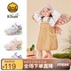 B.Duck小黃鴨童鞋女童軟底運(yùn)動(dòng)鞋閃燈發(fā)光鞋秋季亮燈跑鞋5015A粉色25