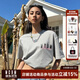 MEDM夏季涂鴉字母印花短袖T恤男女同款美式高街復(fù)古休閑半袖體恤 雪花灰（現(xiàn)貨） XL