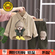 G.DUCKKIDS童裝兒童套裝男春秋季一歲寶寶衣服男童春裝小童男孩服裝休閑兩件 咖啡色小熊【BB251207】 90 適合身高80-90年齡1歲半-2歲