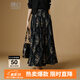 晚白【新品】印花a字半身裙2025洋氣長(cháng)裙氣質(zhì)百搭半裙 花色 M