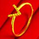 千影珠寶黃金戒指女款9999足金蘋(píng)果素金活口食指環(huán)時(shí)尚送女友生日禮物 重約1.76-1.9g(含工費35)