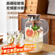 青蘋果超大容量耐熱冷水壺2.5L帶刻度硅膠保護(hù)套 可加熱煮茶壺涼水壺