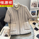 恒源祥春秋冬五分袖馬甲女輕薄羽絨修身保暖內穿打底短款護肩半袖舒適時(shí) SX2466卡其-輕薄 5XL 150斤內