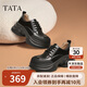 他她TATA厚底小皮鞋女松糕底單鞋女春季制服鞋JK鞋 黑色 36