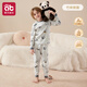 愛(ài)貝迪拉（AIBEDILA）兒童睡衣秋冬純棉a類(lèi)男童女童寶寶男女孩家居服保暖秋衣秋褲套裝 【280g純棉】竹林熊貓【7A抗菌】 90 -推薦身高80-90cm