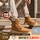 駱駝（CAMEL）雪地靴冬季新款高幫加絨保溫鎖暖復古經典戶外徒步工裝靴男 G14W136663 土黃 42