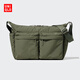 優(yōu)衣庫男裝女裝休閑挎包單肩包防潑水背包26春夏新款481630 57 深橄欖色 33.5 × 11 × 26.5 cm