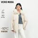 VEROMODA羽絨服女2025冬季新款90白鵝絨抽繩狐貍毛領(lǐng)工裝羽絨新年過(guò)年 蜜乳白色 XL