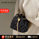 CAHOE KULLO水桶包包女款輕奢2025新款品牌女士百搭斜挎單肩包七夕情人節禮物 黑色-CK女包送女朋友老婆生日情人節禮物