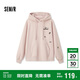 森馬（Semir）地理系列衛衣女冬季圖案插肩袖加絨連帽上衣101724116010
