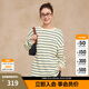 Champion冠軍長(zhǎng)袖T恤男2025秋季新款學(xué)院風(fēng)華夫格條紋情侶款上衣 白色 M