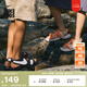 耐克（NIKE）官方男女童SUNRAY ADJUST 6大童涼鞋夏季沙灘輕便DX5544 002黑/白色 33.5