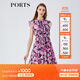 PORTS寶姿女裝春夏新品時(shí)尚碎花圓領(lǐng)短袖連衣裙LM8D240MPP109 丈青印花 L (8)