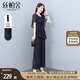 絲柏舍2025春夏新款女士時尚圓領(lǐng)短袖上衣搭休閑褲兩件套套裝