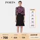 PORTS寶姿秋冬新品女裝七分袖中長(zhǎng)連衣裙ALN6D005LWP096 黑色印花 XS (2)