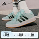 adidas「面包鞋」GRAND COURT BASE 00s休閑低幫板鞋男女阿迪達斯   薄荷綠/黑色/漢玉白   38