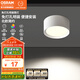 歐司朗（OSRAM）筒燈家用客廳臥室吊頂過(guò)道燈明裝PC免開(kāi)孔啞光白-5瓦4000K暖白光