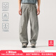 藍岐NothommeBLUE戶(hù)外彎刀機能闊腿褲吸濕排汗直筒工裝運動(dòng)長(cháng)褲男 巖灰色 S