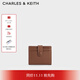 CHARLES&KEITH簡(jiǎn)約搭扣多卡位迷你卡包女生日禮物CK6-50701392 Chocolate巧克力色