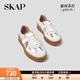 圣伽步（Skap）板鞋女士休閑百搭平底戶外德訓鞋 銀色 【章若楠同款】 36