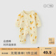 童泰嬰兒連體衣四季純棉寶寶衣服爬服居家內衣無(wú)骨對開(kāi)長(cháng)袖哈衣 黃色 80cm (建議11-18月身高73-83cm)
