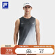FILA 斐樂(lè )官方黃景瑜同款男子針織背心2025健身運動(dòng)基礎滿(mǎn)印無(wú)袖上衣