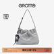 個(gè)樂(lè )（GROTTO）GROTTO個(gè)樂(lè )25年梅普爾索普聯(lián)名垃圾袋羊皮小號復古個(gè)性單肩斜挎包 薄暮灰 S