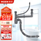 摩恩（MOEN） 廚盆水槽落水管配件  廚房水槽配件下水管 50MM雙槽下水管
