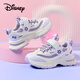迪士尼（Disney）女童透氣網(wǎng)面跑步鞋兒童春秋公主鞋軟底運動鞋 淡紫  32 