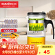 金灶（KAMJOVE）耐熱玻璃泡茶壺彈壓式過(guò)濾飄逸杯茶水分離泡茶器茶道杯茶水壺茶具 【一鍵濾茶】TP-200茶壺 1000ml