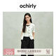 歐時力OCHIRLY 肌理感小香風(fēng)短袖針織外套女開衫上衣2025夏新款 米白 M