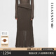 歌力思（ELLASSAY）2025早春新款修身顯瘦鏤空鉤花長(cháng)款針織半身裙女EWB361M00600 深棕色半身裙 S