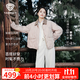 坦博爾2025秋季新款輕薄羽絨服女士百搭襯衫領(lǐng)戶(hù)外保暖秋冬短款女生外套 珍珠粉米 S 160/84A