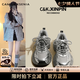 CAMILA KSENIA老爹鞋女2025新款爆款夏季厚底百搭增高鞋子休閑時尚運動鞋 銀色 37