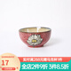 玉泉 韓式手繪碗碟米飯碗單個(gè)大面碗陶瓷餐具家用 韓式4.8英寸碗紅色