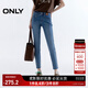 ONLY2025夏季新款個性腳口毛邊高腰緊身九分褲牛仔褲女|125349025 J34 390洗水牛仔藍(lán) XL XL標(biāo)準(zhǔn)褲長